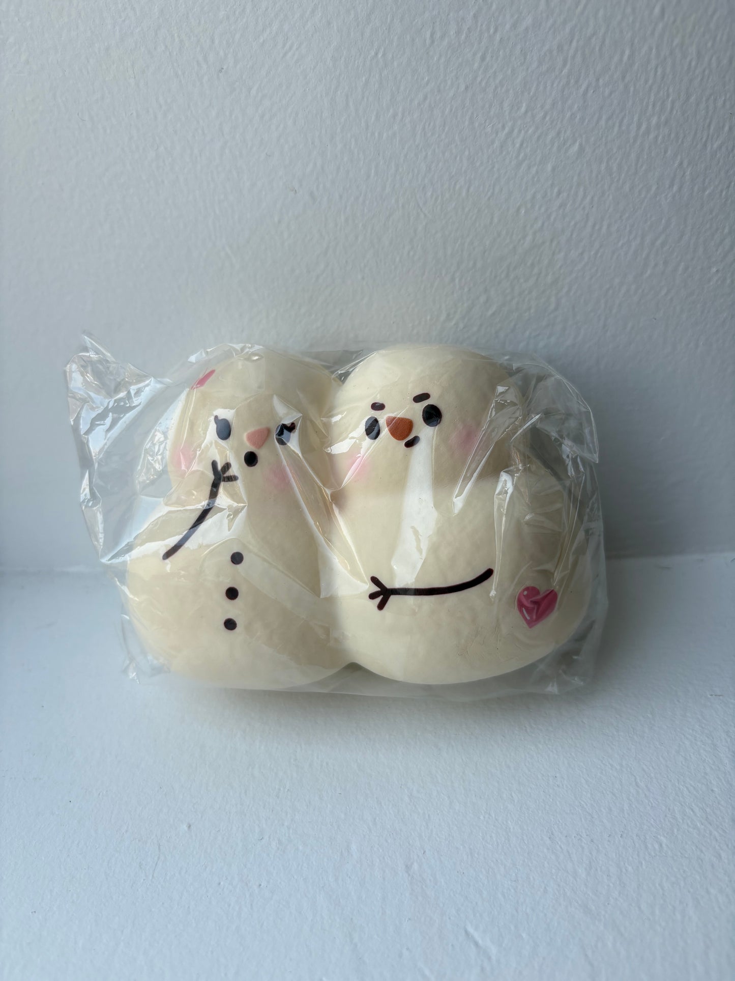 Lisa Snowman Twins Squishy - White