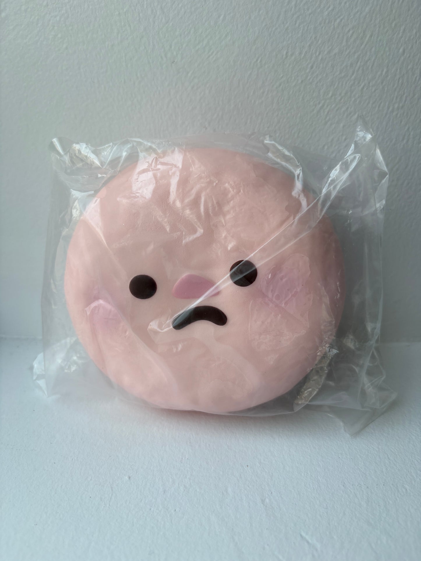Lisa Snowman Jumbo Sad Pancake Squishy - Pink