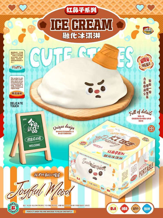 Mido Melted Ice Cream Red Nose Squishy